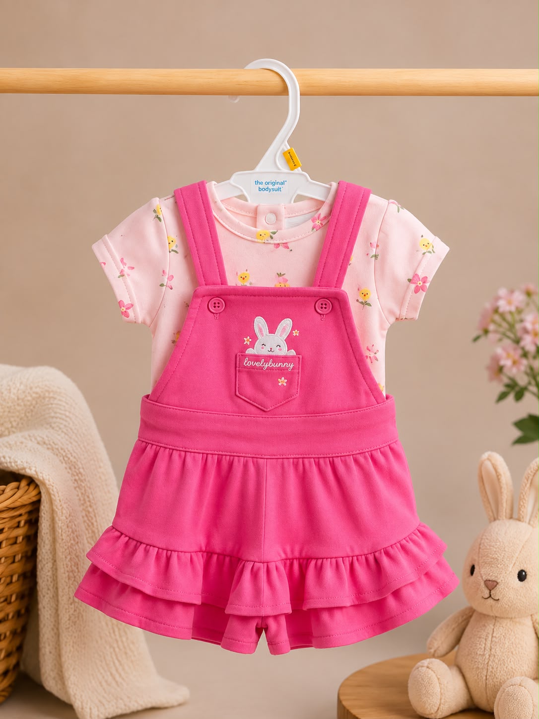 Conjunto Salopete com Body Manga Curta