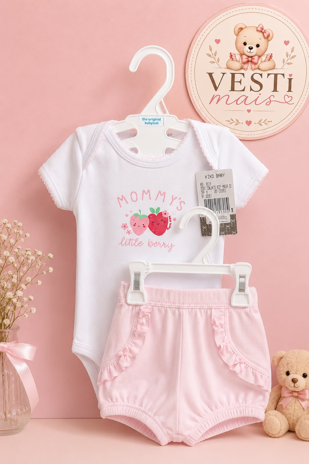 Conjunto body manga curta