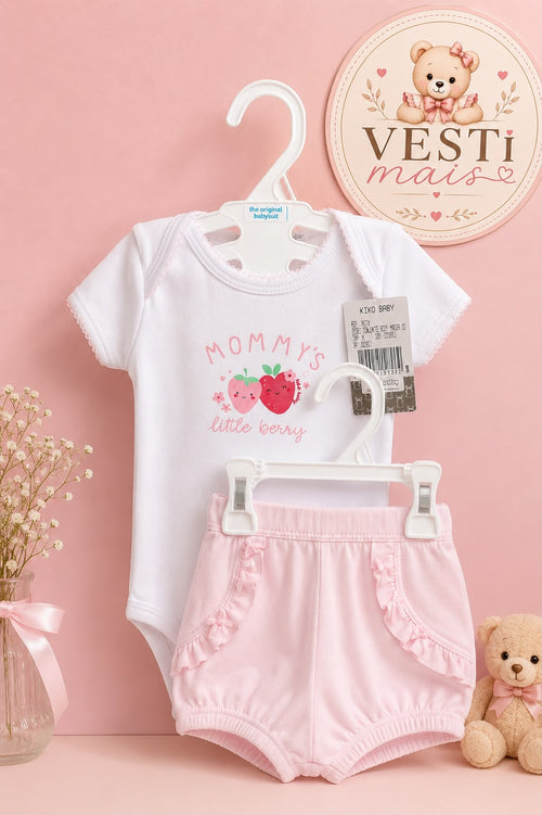 Conjunto body manga curta