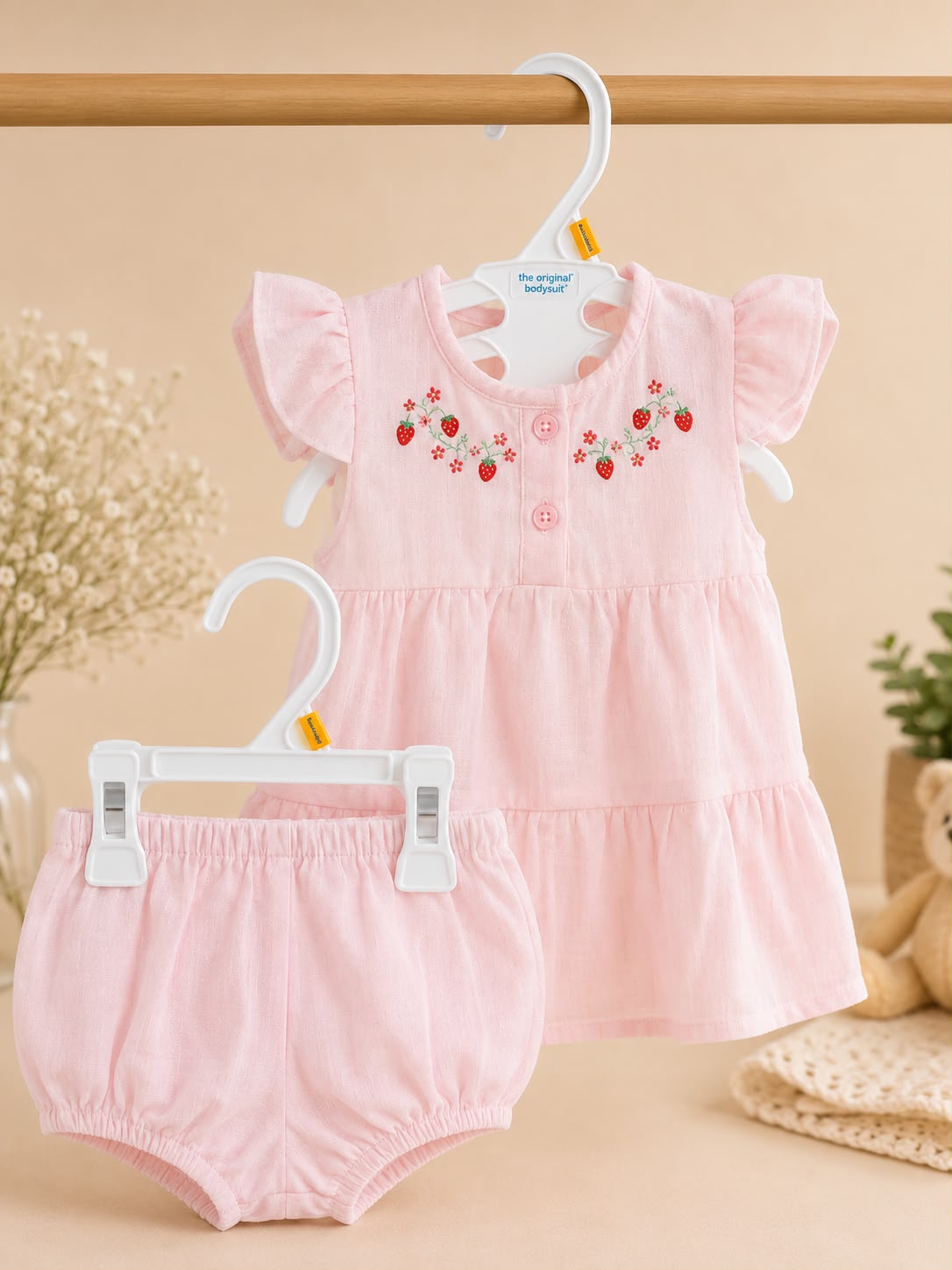 Conjunto Vestido/Cobre Fralda